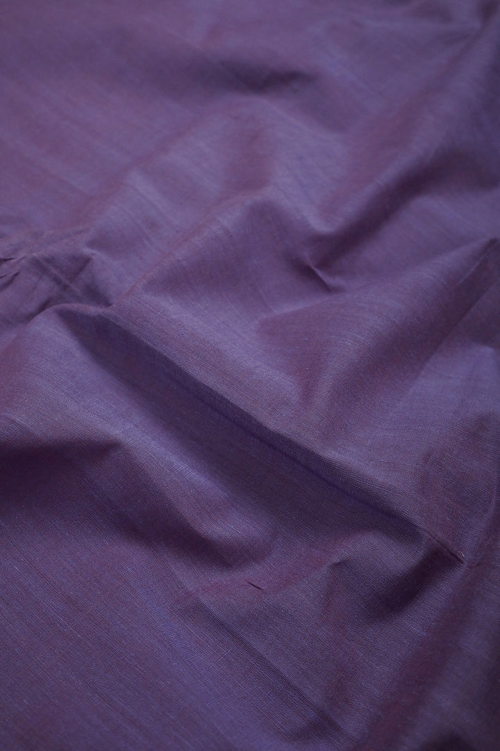 Plain Purple Mangalagiri Cotton Fabric - 0.5m