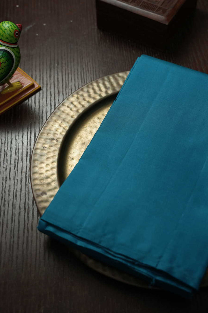 Peacock Green Kanchipuram Silk Saree