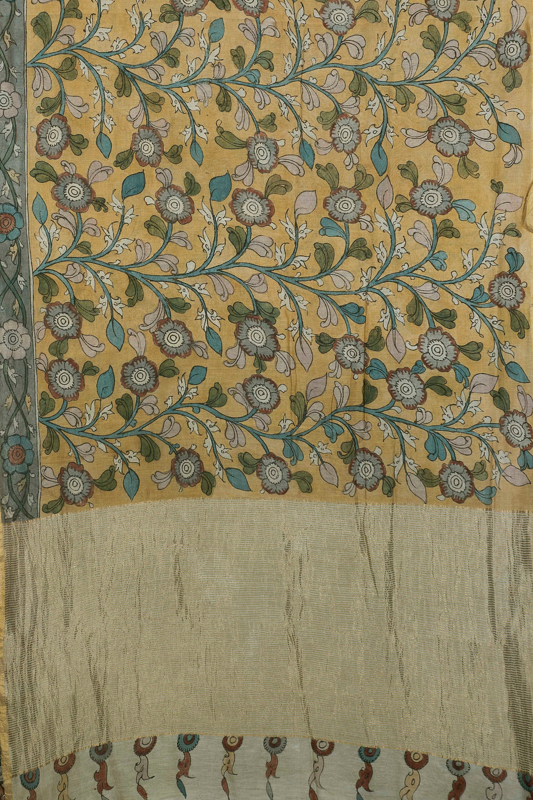 Painted Kalamkari Saree - Matkatus 