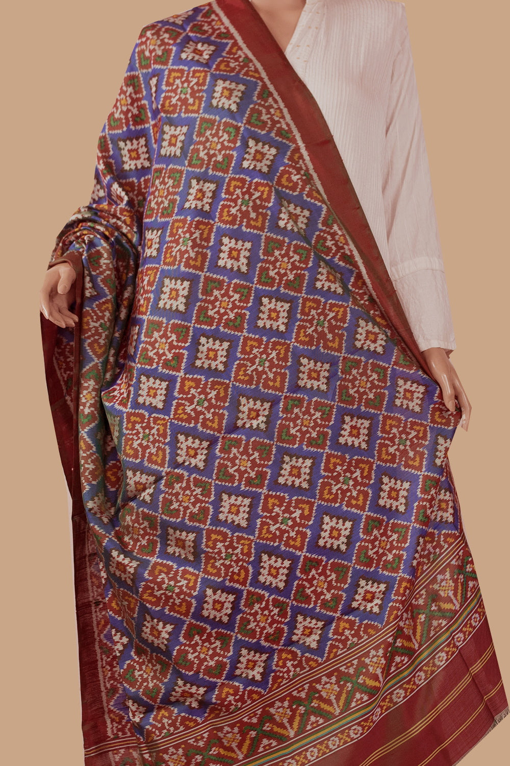 Ikat Silk Dupattas - Matkatus 